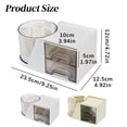 thumbnail image 4 of Desk Organizer with Rotating Pencil Pen Holder and 2 Small Drawers, Desk Caddy for Office Workspace Organization and Storage (Beige), 4 of 5