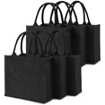 thumbnail image 2 of 12 Piezas Bolsas de Arpillera Negras, Bolsas de Yute con Asas E Interior Laminado, 2 of 7