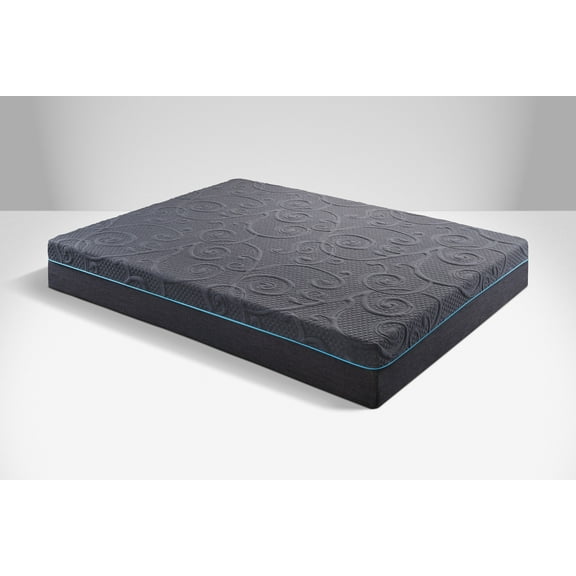 11 in. California King Size Pocket Coil Hybrid Mattress, Durable Gel Memory Foam Mattress in a Box, Dark Gray