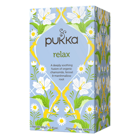 Pukka Herbs Organic Relax Herbal Tea Bags, 20 Ct
