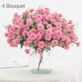 thumbnail image 5 of Flor de clavel artificial oficina en casa decoración floral fiesta de boda tela de seda ramo de flores falsas, rosa 4 Piezas Kearding HA6616-04B*4, 5 of 5