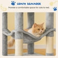 thumbnail image 4 of MWPO 63.8-in Multi-Level Cat Tree with Condo and Scratching Post Tower,Light Gray, 4 of 9