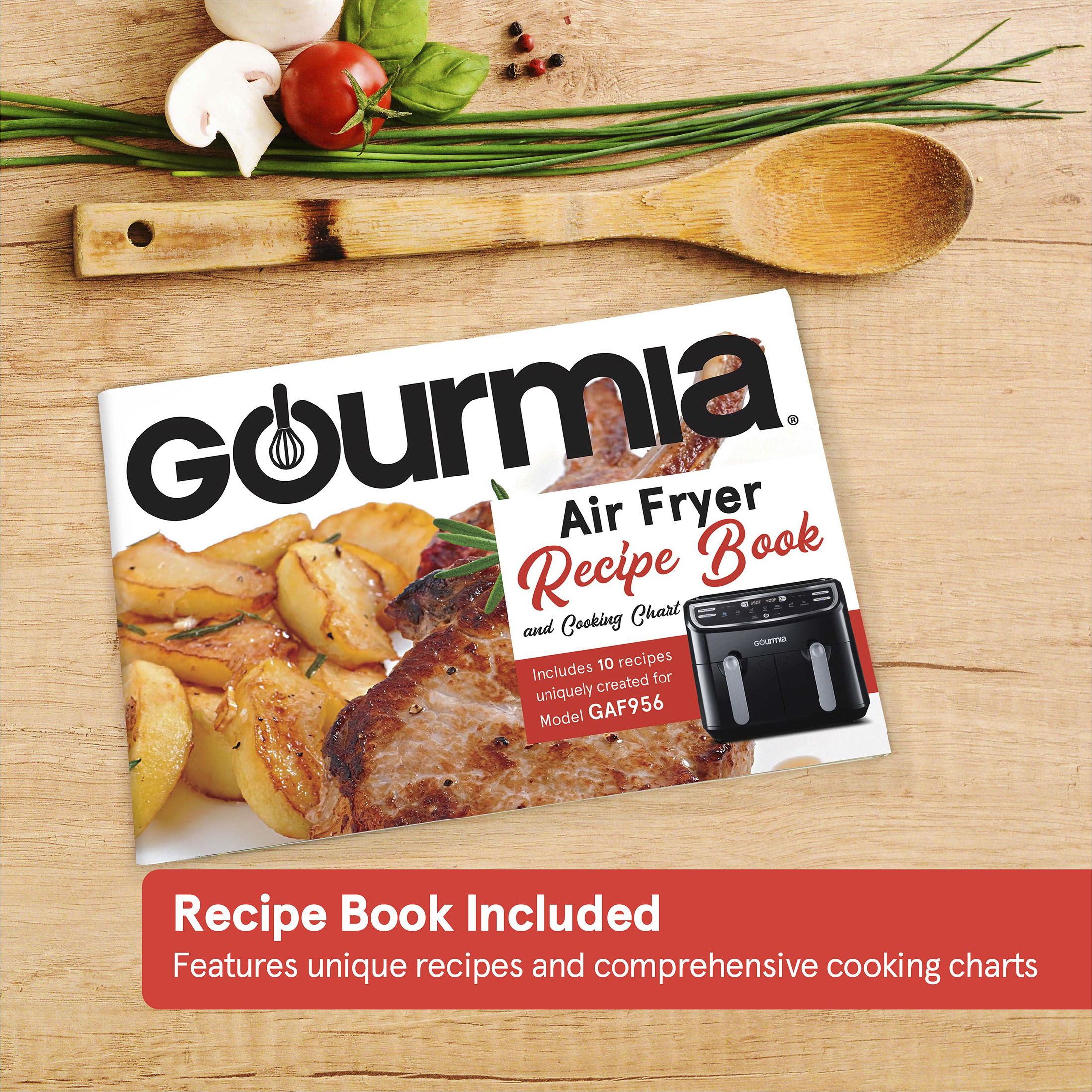 Gourmia 9 Qt 7-in-1 Dual Basket Digital Air Fryer with Smart Finish, BLK, 12.598 H, New - image 10 of 14