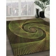 thumbnail image 3 of Ahgly Company Machine Washable Indoor Round Transitional Dark Yellow Green Area Rugs, 7' Round, 3 of 7