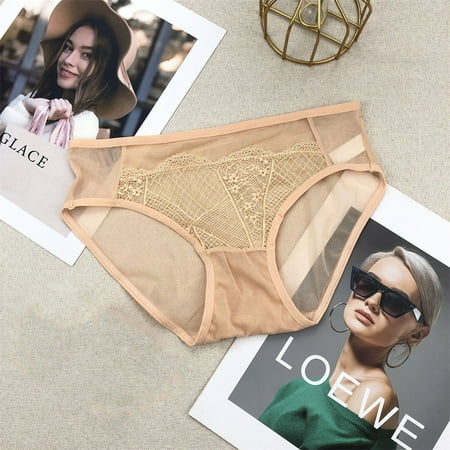 

eczipvz Womens Underwear Womens Underwear Cotton Bikini Panties Lace Soft Hipster Panty Ladies Stretch Full Briefs C One Size