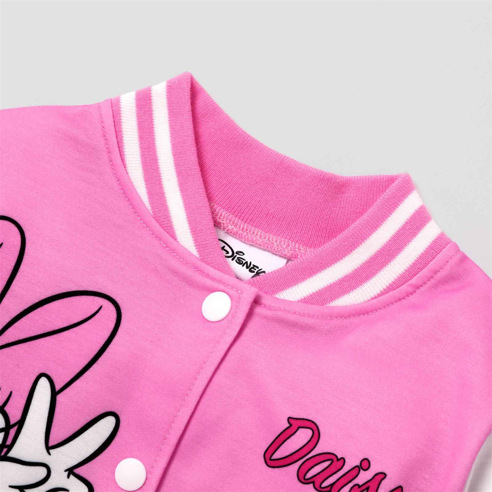 Disney Girls Bomber Jacket Minnie Mouse Daisy Colorblock Varsity Jacket Gift Fall Spring Sizes 3-10 - image 4 of 6