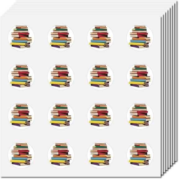 128Pcs Books Stickers Planner Decal Sticker Self-Adhesive Bulk Small Read Across America Day Stickers for Scrapbook Art Craft Students Classroom Water Bottle Rewarding 2.5x2.5cm