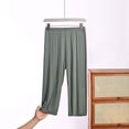 thumbnail image 2 of Cotton Pajamas for Women Set Nelozsy Women's Fashion Regular Waist Comfy Casual Exercise Pajama Pants Shorts Green XXL, 2 of 7