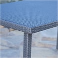 thumbnail image 3 of Outdoor Dining Table in Grey, Rattan-Style Resin Wicker with Sturdy Iron Base, 3 of 10