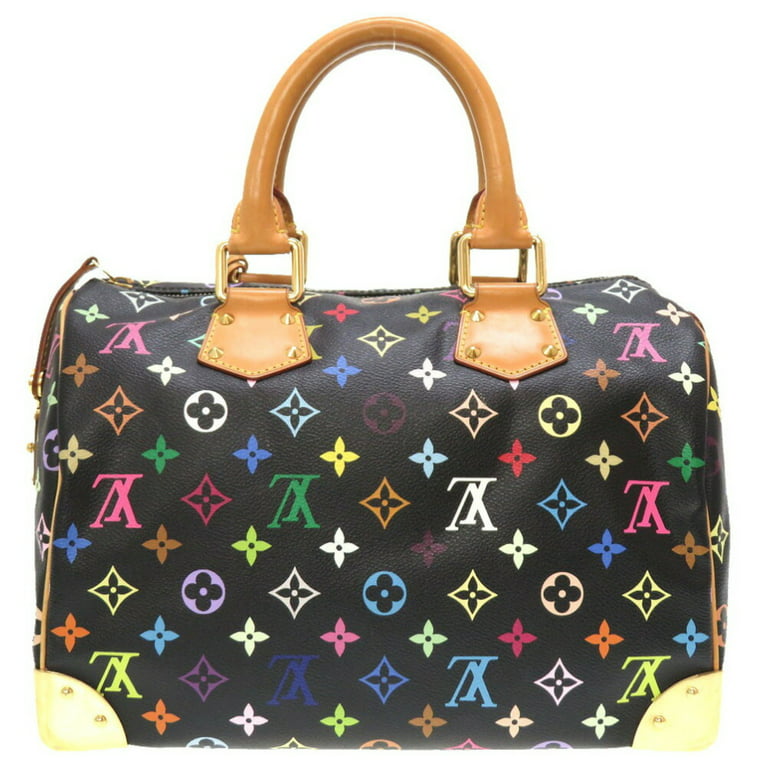 Authenticated used Louis Vuitton Monogram Multicolor Speedy 30 Noir M92642 Handbag, Adult Unisex, Size: (HxWxD): 21cm x 31cm x 17.5cm / 8.26'' x 12.2
