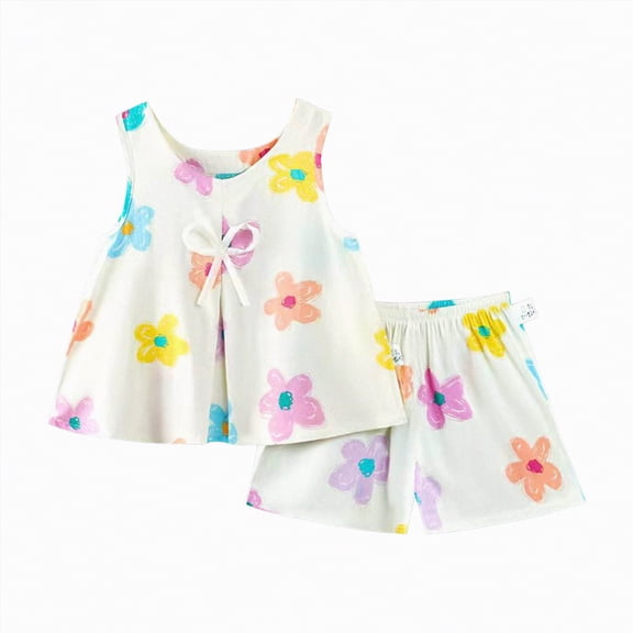 JUMEYU Baby Girl Clothes Summer Outfit Toddler Girls Clothes Summer Outfits Baby Kids Short Sleeve T-Shirt Tops & Shorts Sets 3 6 9 12 18 24 Months 2T 3T 4T (Purple,3-4 Years)