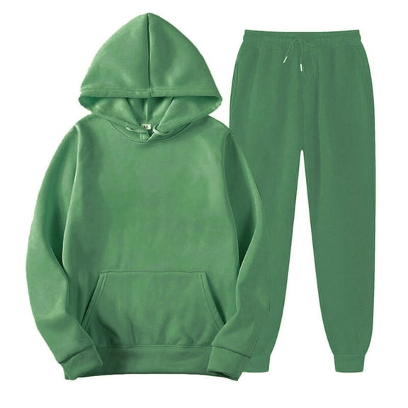 NMMUED Sweat Set Track Suits for Women Set Hoodie Set Two Piece Sets for Women Fall Women's Athletic Clothing Sets, Dark Green L