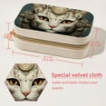 thumbnail image 5 of Retro Cat Velvet Portable Storage Box with Removable Compartment: Display Case, Jewelry Box, and Jewelry Stand - Gift, 5 of 7