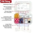 thumbnail image 4 of 8 & 20 Compartment Large Pill Case with Airtight Seal - Silicone Gasket Waterproof Med Box with Medication Map (Combo Pack - 20 & 8 Compartment), 4 of 8