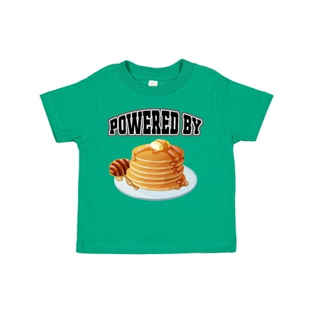 

Inktastic Powered by Pancakes Boys or Girls Toddler T-Shirt