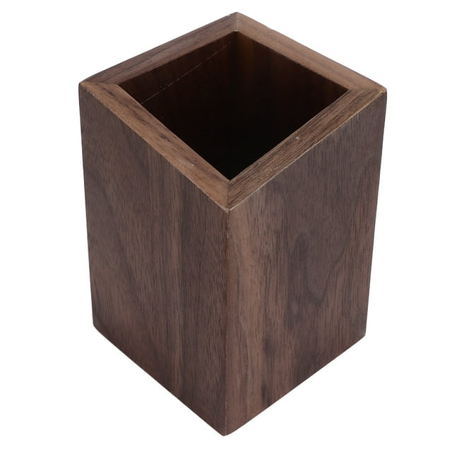Wooden Pen Holder, Exquisite texture Widely Premium Wood Simple Style Makeup Brush Holder For School For Home For Office