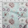 thumbnail image 2 of oneOone Silk Tabby Sky Blue Fabric Florals Sewing Craft Projects Fabric Prints By Yard 42 Inch Wide, 2 of 4