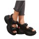 thumbnail image 3 of Bmisegm Ladies Casual Shiny Leather Outwear Open Toe Breathable Beach Thick Bottom Large Size Sandals Sandals Women Summer Black 9, 3 of 9