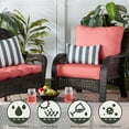 thumbnail image 2 of Greendale Home Fashions 19'' x 12'' Reversible Outdoor Throw Pillow, Set of 2, Canopy Stripe Gray, 2 of 6