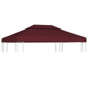 Charmma 2-Tier Gazebo Top Cover 0.68lb/m² 157.5"x118.1" Bordeaux