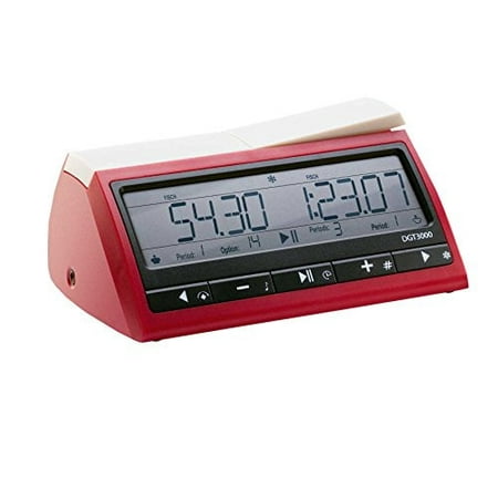 DGT 3000 FIDE Championship Chess Clock with 5 Slots for Customized Settings (Red)