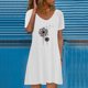 thumbnail image 2 of Moda mujer vestidos con cuello en v verano impresión casual manga corta vacaciones playa mini vestido Fridja  qw6710, 2 of 8