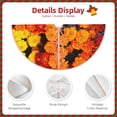 thumbnail image 3 of Balery Marigold Flowers In Different Colors Printed Christmas Tree Skirt , Merry Christmas Party Christmas Tree Decoration,Adjustable Tree Skirt-30", 3 of 6