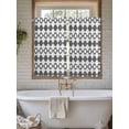 thumbnail image 4 of Vintage Bohemia Living Room Curtains 2 Panel, Abstract Geometric Art Simple Boho Dark Gray Cafe Window Treatment, Farmhouse Bedroom Bathroom Kitchen Curtains Drapes 104"x45", 4 of 6