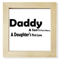 thumbnail image 1 of Love Hero Daddy Festival Quote Square Picture Frame Wall Tabletop Display, 1 of 3