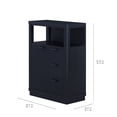 thumbnail image 3 of Beautiful Fluted Vanity Storage Cabinet, Rich Black, 3 of 13