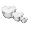 thumbnail image 1 of ZWILLING Fresh & Save BOWLS Vacuum Bowl Set S/M/L / 6 Piece Stainless Steel, Silver-White, 1 of 11