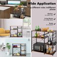 thumbnail image 4 of Costway Industrial Kitchen Baker's Rack Microwave Stand Utility Home Shelf w/ 6 Hooks, 4 of 9