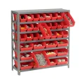 thumbnail image 3 of 7 Shelf Steel Shelving with (36) 4"H Plastic Shelf Bins, Red, 36x12x39, 3 of 6