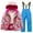 Blue, variant on Boys Snow Wear Children's Ski Suit Pocket Jacket and Pants Winter Windproof Snowboarding Unisex Kid Warm Snow Suits for Cold Weather and Comfort for 6-8 Years