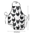 thumbnail image 4 of Naloa 1Pack Adjustable Bib Apron Waterdrop Resistant Cooking Kitchen Aprons for Women Men Chef, Retro Rooster Print, 4 of 5