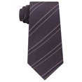 thumbnail image 1 of Kenneth Cole Mens Classic Stripe Self-tied Necktie, Brown, One Size, 1 of 1