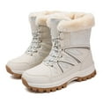 thumbnail image 2 of Women's Boots - Winter Fashion Thickening Warm Lace Up Non Comfortable Footwear for Cold Weather, 2 of 9