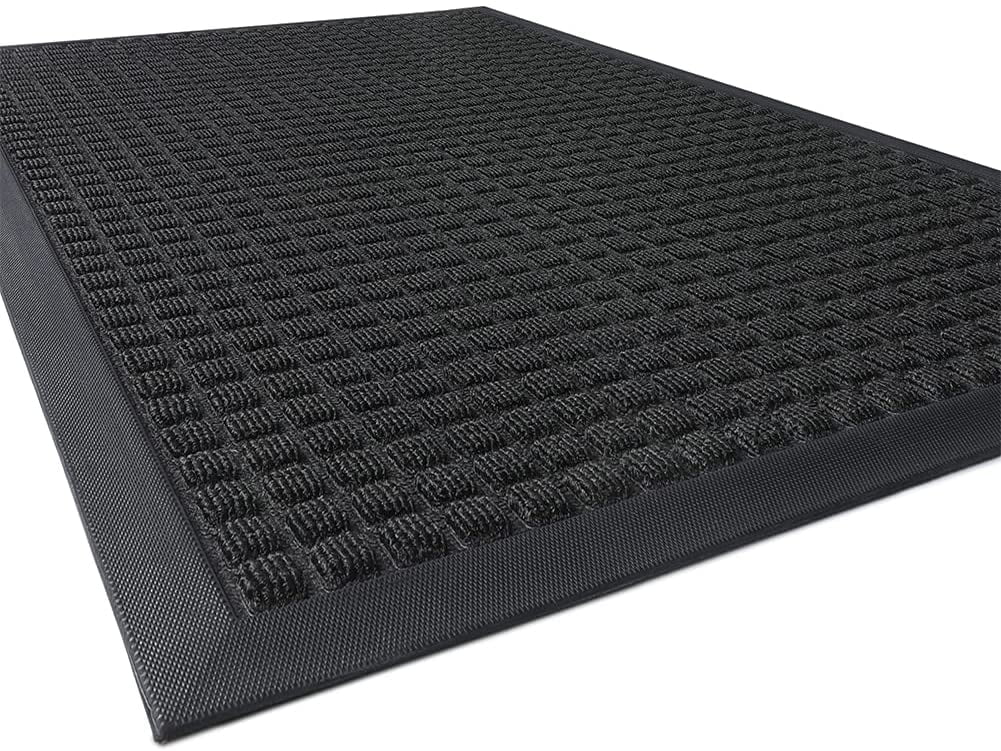 SIXHOME Outdoor Mat Non Slip Door Mat 24x47 Front Door Mats Absorbent  Rubber Welcome Mat Low Profile Dirt Trapper Entry Rug Heavy Duty Durable Outdoor  Doormat Checker Black 