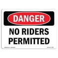 thumbnail image 1 of SignMission OS-DS-A-1218-L-2238 12 x 18 Po Panneau de Danger OSHA - Pas de Cavaliers Autorisés, 1 of 1