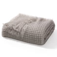 thumbnail image 2 of Exclusivo Mezcla Knitted Throw Blanket with Fringes for Couch, Soft and Warm Textured Throw for All Season, Lightweight Breathable Room Decor, Beige, 50”x60”, 2 of 8