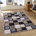 thumbnail image 1 of Allstar Brown / Beige Modern Geometric Grey square design Area Rug (5' 2" x 7' 2"), 1 of 7