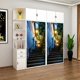 thumbnail image 5 of CHAO (77x200cmvista nocturna del edificio)pegatina de puerta Efecto Trompe L'oeil 3d Interior Pegatinas de pared de Pvc para decoración Pared Sala de estar Cocina Dormitorio Baño, 5 of 5