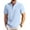 Light Blue, variant on COOFANDY Men Casual Henley Tee Shirt Short Sleeve Band Collar Summer Beach Textured T-Shirt
