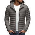 thumbnail image 6 of Ceisia Men's Winter Warm Hooded Solid Color Casual Style Jacket - polyester for Daily & Outdoor Wear Gift, 6 of 9