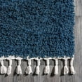 thumbnail image 5 of nuLOOM Neva Modern Tasseled Shag Navy 6' 7" x 9' Modern Area Rug, 5 of 9