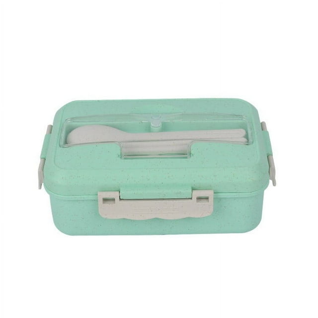 Meitianfacai Student Dormitory Lunch Box Microwaveable Japanese Lunch Box Compartmented Lunch Box Plastic Lunch Box, Back to School Supplies(Green)