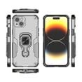 thumbnail image 3 of Phone Case for iPhone 13 with 360° Rotating Ring Holder Stand, Hybrid Shockproof Cover for iPhone 13, Luxury Slim Fit Lightweight Drop Protective Rugged for Women Men, Gray, 3 of 4