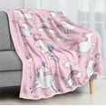thumbnail image 7 of Unicorn Blanket Unicorns Gifts for Girls, Unicorn Throw Blankets Flannel Soft Warm Plush Blanket for Girls Kids Women for All Season Bed Couch Living Room Decor Pink(40"x50"), 7 of 7