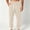 #0226-Beige, variant on Men Twill Fabric Drawstring Tapered Jogger Pants Loose American Style Sports Sweatpants Beige S Gift