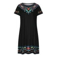 thumbnail image 4 of Aloohaidyvio Dresses Plus Size,Womens Fashion Comfortable Casual Ethnic Short Sleeve Round Neck Print Dress, 4 of 6